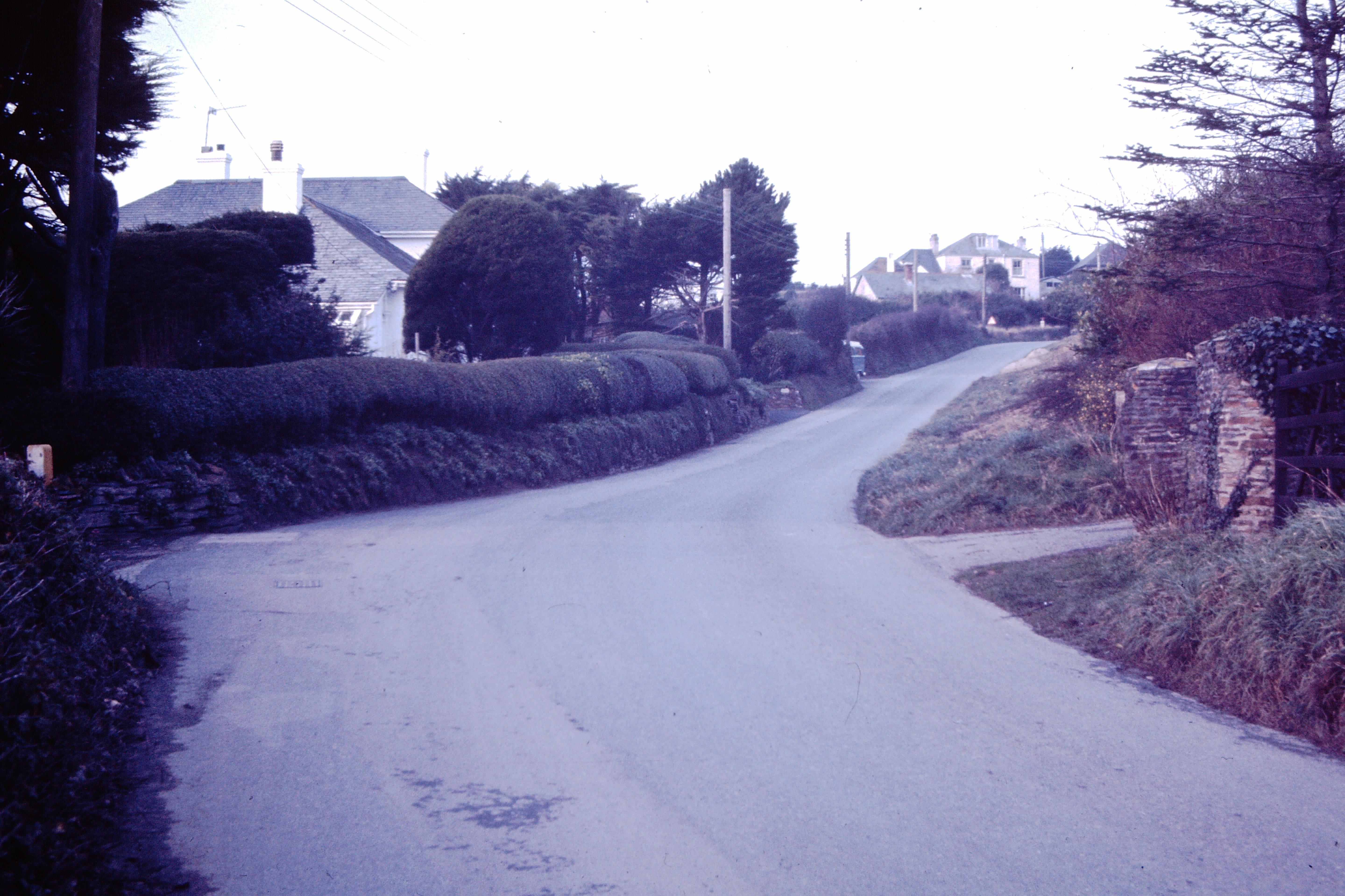 Looking up the middle section of Worthy Hill, Floraldene is on the right